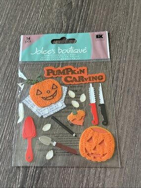 ❤️$15 EK Success Jolee's Boutique Pumpkin Carving Dimensional Stickers